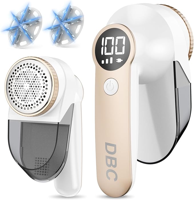 DBC Fabric Shaver with Seperate Lint Box, LED Display, 15000r/Min Powerful Motor by DBC