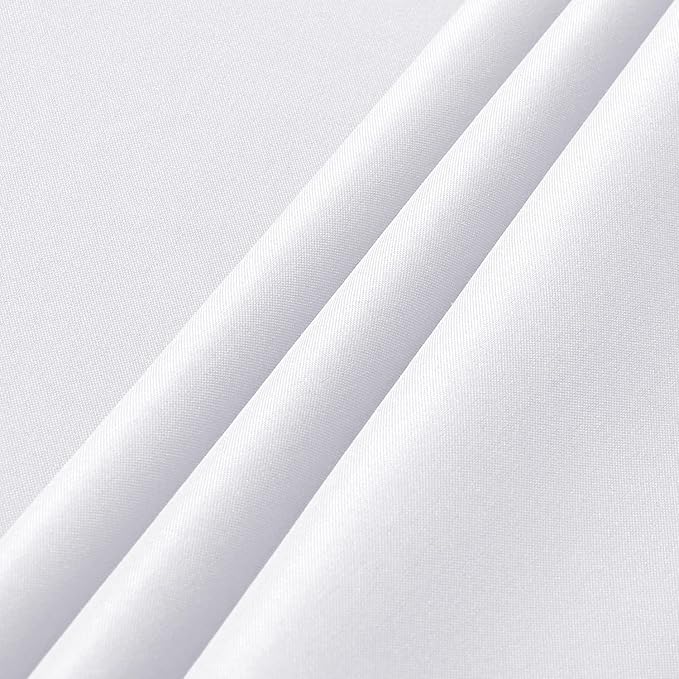 sancua 10 Pack White Tablecloth 60 x 102 Inch, Rectangle Table Cloth for 6 Feet Tables - Stain and Wrinkle Resistant Washable Polyester Table Cover for Dining Tables, Buffet Parties and Camping