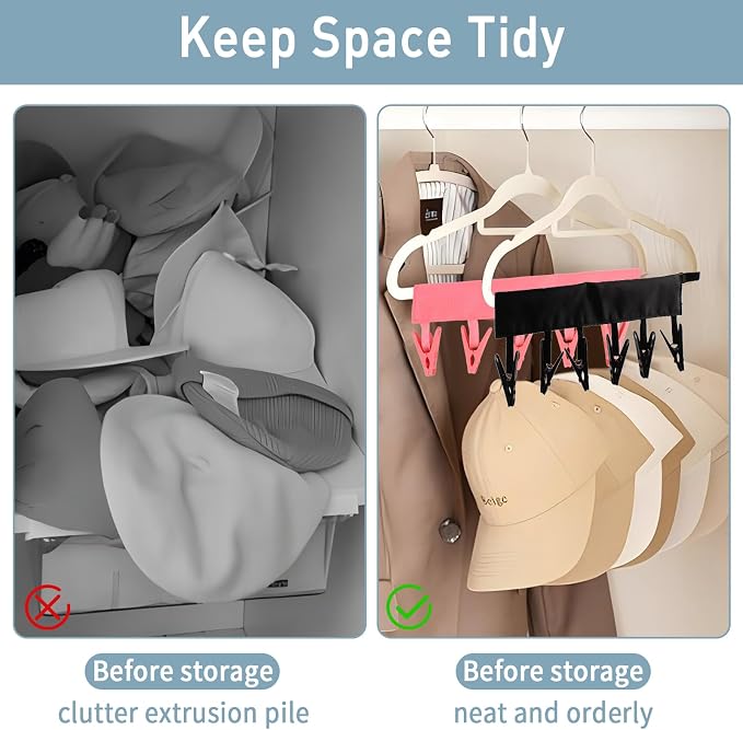 TamBee Portable Hanger Clips Travel Clothesline Travel Hangers Towel Drying - Image 5