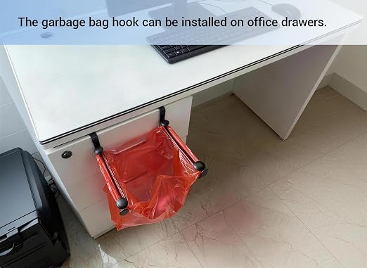 Large Trash Bag Holder for Kitchen Cabinets Doors, Under Sink Plastic Bag Hooks - Image 7