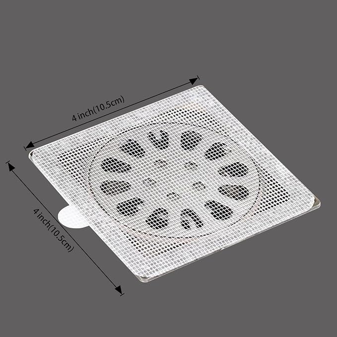 PRIMSOPH 4 Inch 30pcs Disposable Shower Drain Hair Catcher Mesh Stickers Floor - Image 3