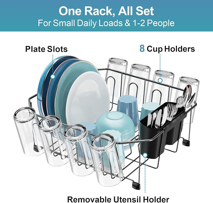 GSlife Small in Sink Dish Drying Rack - Image 4