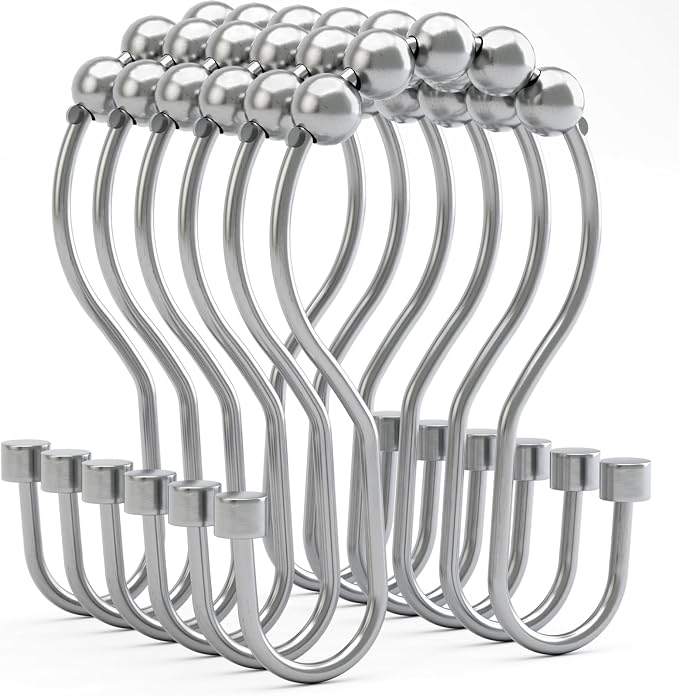 Bathway Shower Curtain Hooks Chrome Shower Curtain Rings by Bathway