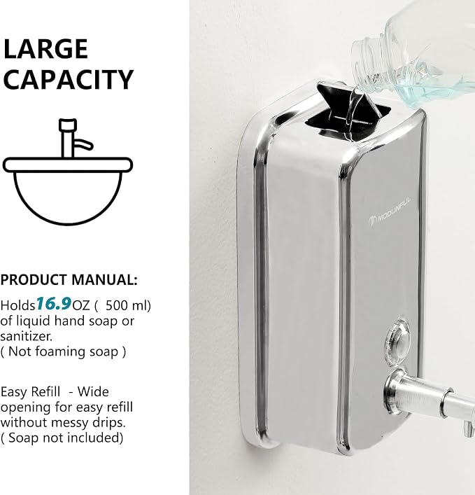 Stainless Steel Kitchen Soap Dispenser - Image 4