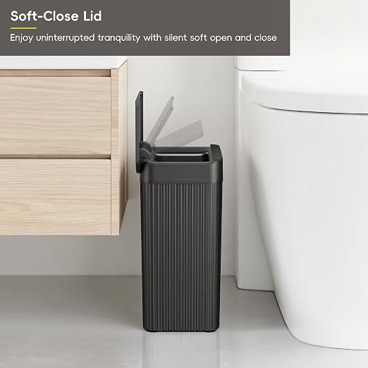 EKO Brio 10L/2.6 Gallon Motion Sensor Trash Can, Automatic Touchless Bathroom - Image 4