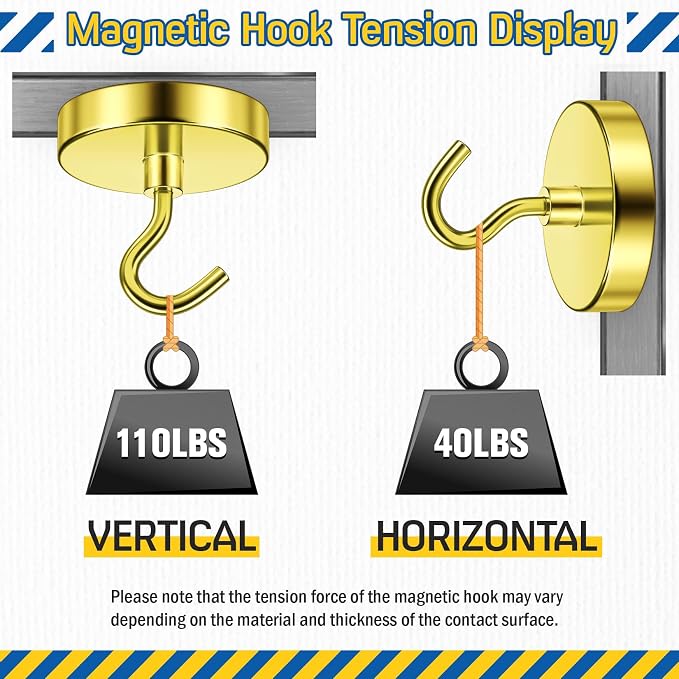 FINDMAG Magnet Hooks for Cruise Cabin, 110lbs Magnet Hooks - Image 6