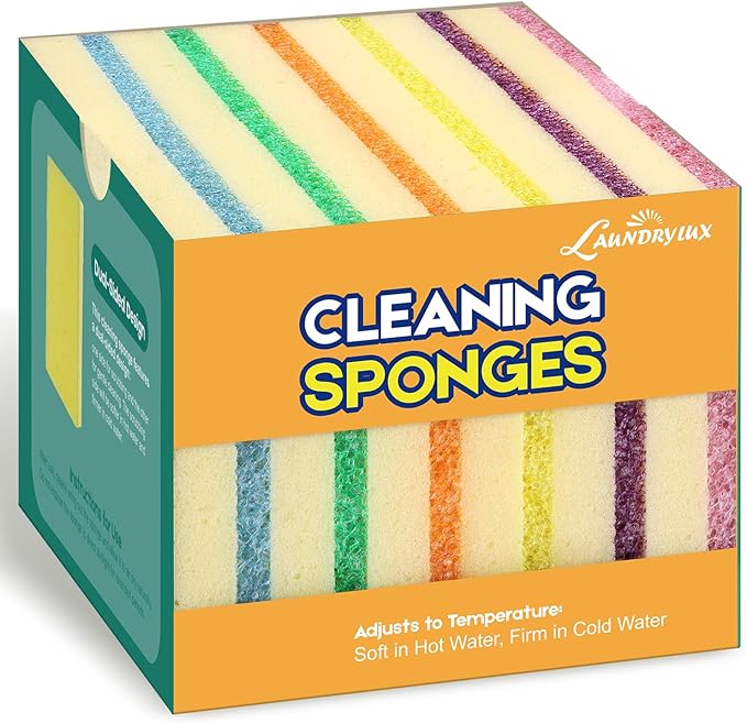 LAUNDRYLUX Scrub Sponge, Dual-Sided Temperature-Responsive Scrubber | by LAUNDRYLUX
