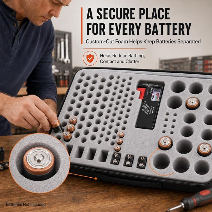 ALKOO 225+ Battery Organizer Storage Case - Image 5