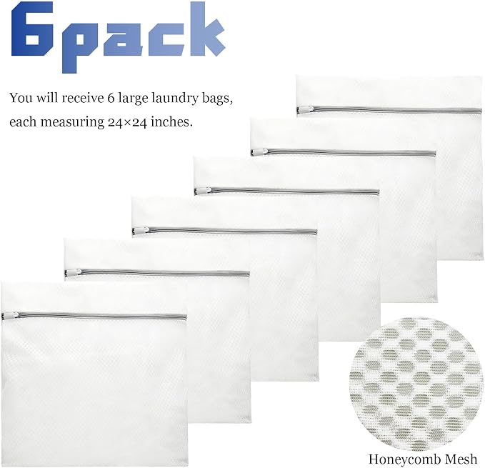 6 Pack XX-Large Mesh Laundry Bags - Image 9