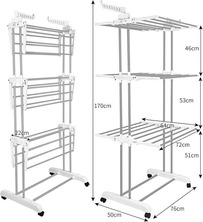 Bigzzia Clothes Drying Rack Folding - Image 3