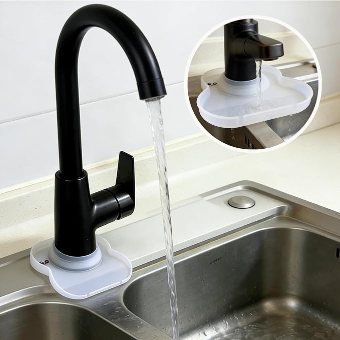 Silicone Faucet Mat for Kitchen Tap Compact Sink Splash Guard Protectors Behind - Image 8