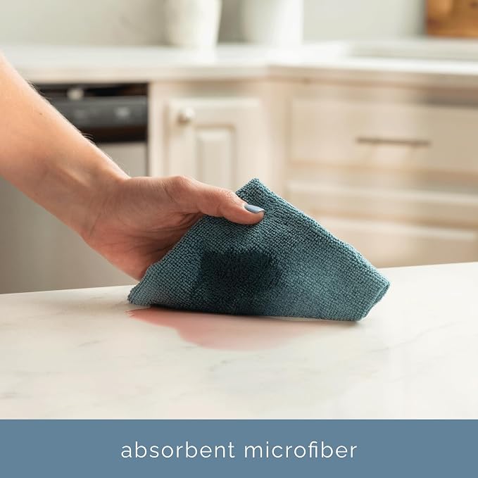 S&T INC. Microfiber Cleaning Cloth, 100 Pack, 11.5" x 11.5" - Image 2
