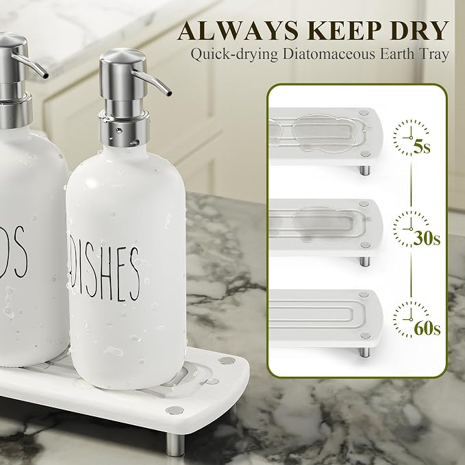 Cisily Kitchen Soap Dispenser Set Comes - Image 2