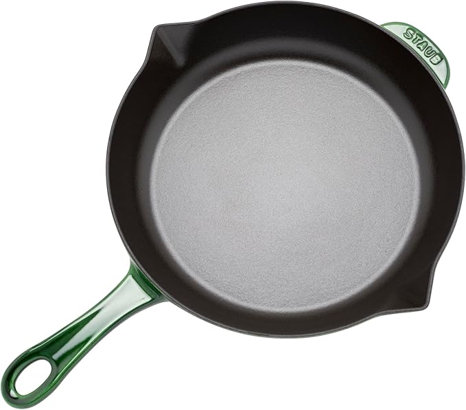 Staub Cast Iron 10-inch Fry Pan - Basil, Made in France