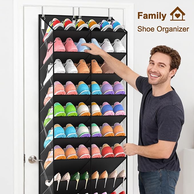 20-30 Pairs Over the Door Shoe Organizer, 10-Tier Door Shoes Rack, Handing - Image 4