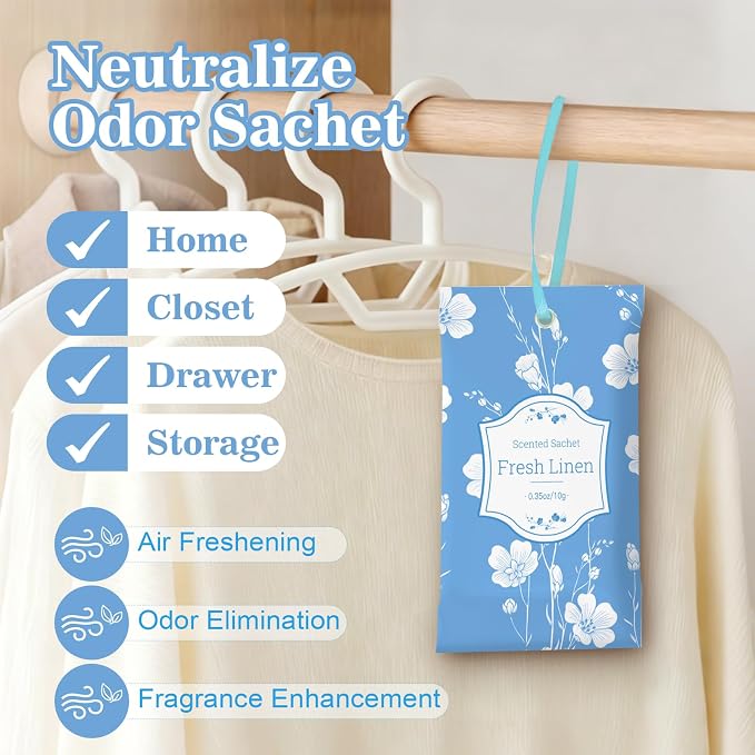 STRN Scented Sachets for Drawer and Closet, 16 Packs 4 Scents Long-Lasting - Image 2
