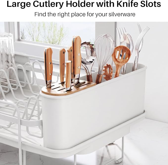 SNTD Large Dish Drying Rack for Kitchen Counter, Expandable, Adjustable Length - Image 9