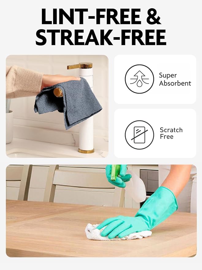 Fantasticlean Microfiber Cleaning Cloth Rolls -150 Sheets | 12'' by 12'' - Image 6
