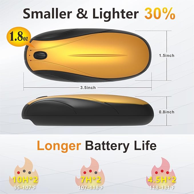 Hand Warmers Rechargeable 2Pack,14000mAh Electric Hand Warmers with Charging Case,Quick Charge Portable Heater,Gifts for Christmas,Winter,Outdoor,Camping,Hunting Accessories