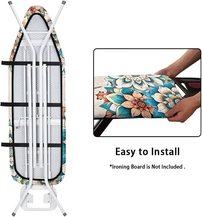 Boho Floral Dragonfly Ironing Board Cover 15x54 Inches, Standard Size Ironing - Image 5