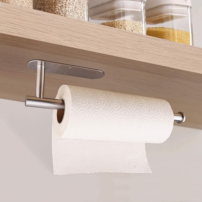 Paper Towel Holders for Kitchen, Paper Towels Bulk- Self-Adhesive Under Cabinet - Image 2