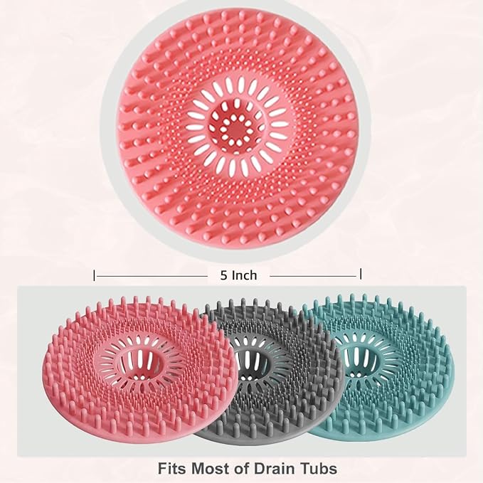 Silicone Hair Catcher for Shower Drain & Bathtub – 3 Pack | Anti-Clog Drain - Image 4