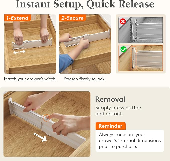 Lifewit 3.2" High Drawer Dividers - Image 7