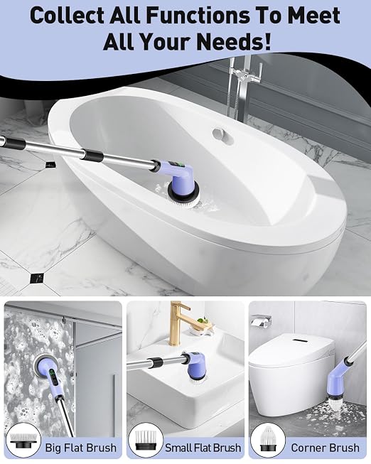 Electric Spin Scrubber for Bathroom, Shower Scrubber - Image 4