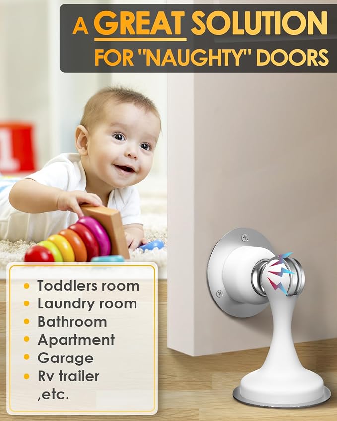 Magnetic Door Stopper Door Catch Door Stop Door Holder Doorstops - Image 6