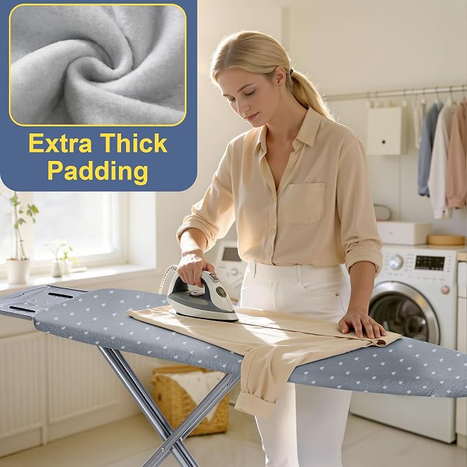 Ironing Board Cover and Pad for Standard Size 15" x 54", Dark Gray - Image 4