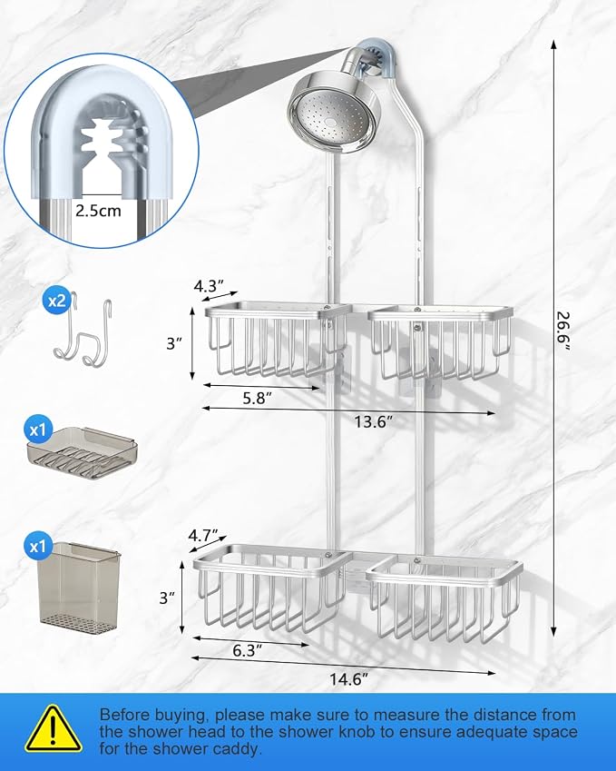 Adjustable Shower Caddy Hanging - Image 2