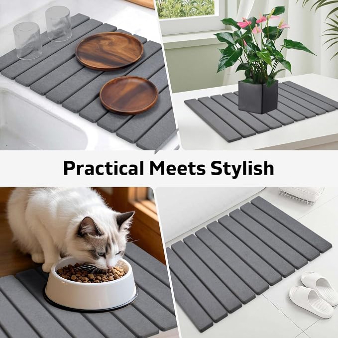 2 PCS Large Stone Dish Drying Mat - Image 7