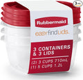Rubbermaid EasyFindLids Food Storage and Organization Containers, Racer Red by Unknown