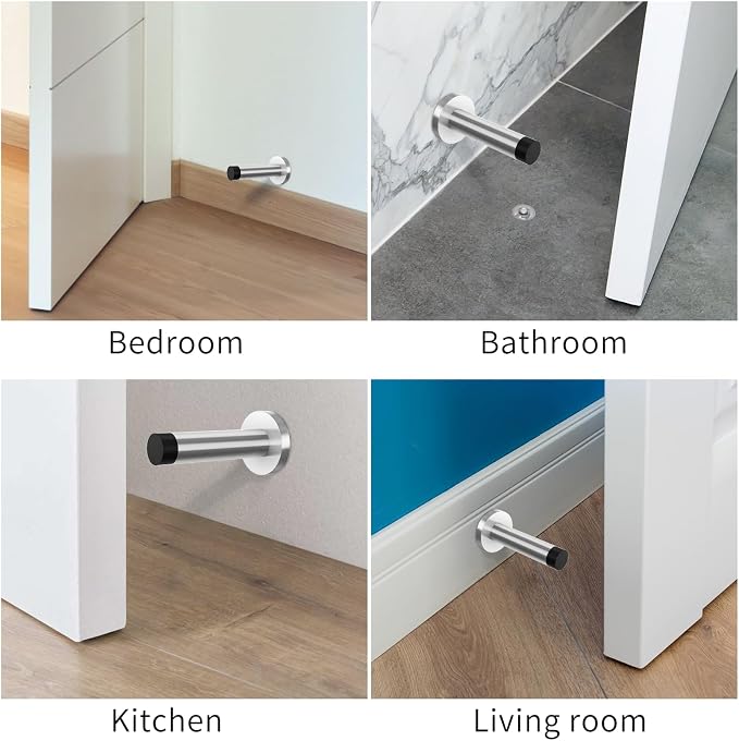 DOKU 10Pcs Door Stop, 3.5 Inch Heavy Duty 304 Stainless Steel Door Stopper - Image 4