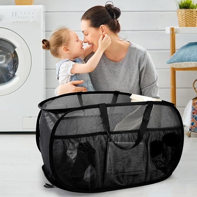Collapsible Laundry Baskets, Upgrade Pop Up Laundry Hamper - Image 2