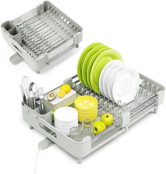 Urackify Extendable Stainless Dish Drying Rack - Image 9