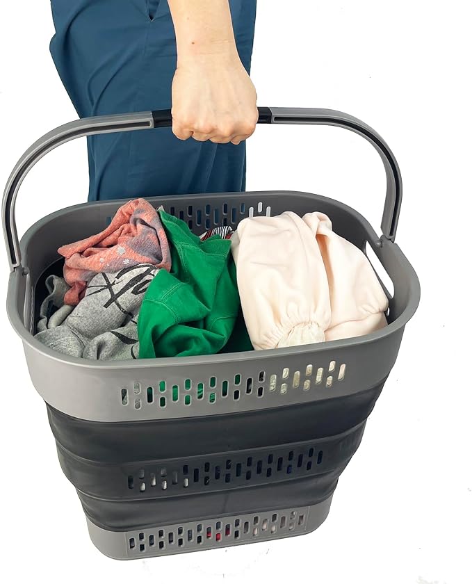 SAMMART 38L Collapsible Plastic Laundry Basket - Image 5