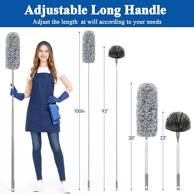 Cobweb Duster with Extension Pole 100 inches, Dusters - Image 6
