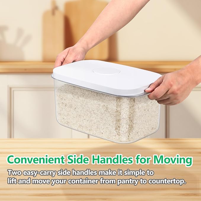 Airtight 12 Lbs Flour Sugar Storage Containers 6.34 Qt Rice Holder BPA Free - Image 5