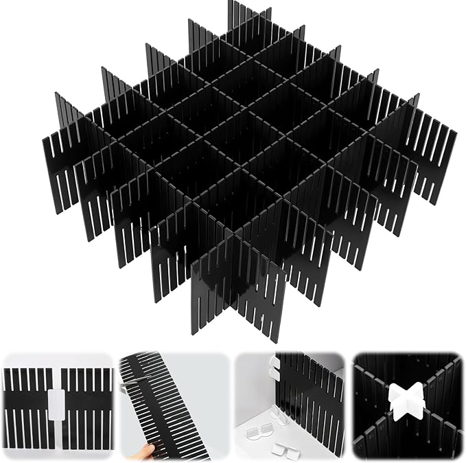 15 Pcs 5.12 Tall Drawer Divider Adjustable Drawer Organizer by Blosssound