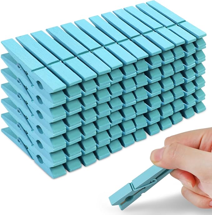 72 Pcs Wooden Clothes Pins, 2.9 Inch Clothes Pins by Phinus