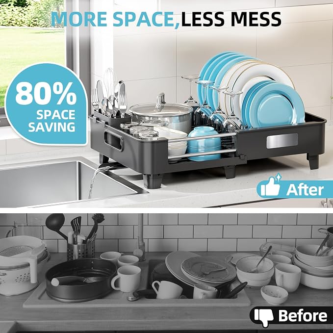 TOOLF Extendable Dish Drying Rack - Image 9