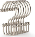 Shower Curtain Hooks, Durable Shower Curtain Rings Rust Proof, Double Glide by Goowin