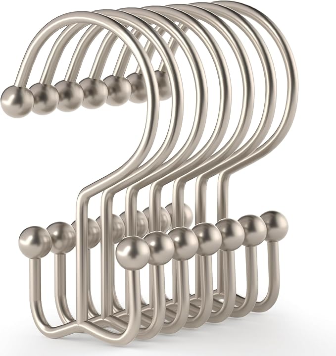 24 Pcs Shower Curtain Hooks, Goowin Shower Curtain Rings, Durable Shower by Goowin