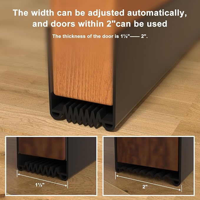 Door Draft Stopper, 36” Length Cuttable Weather Stripping Door Seal, Strong - Image 4