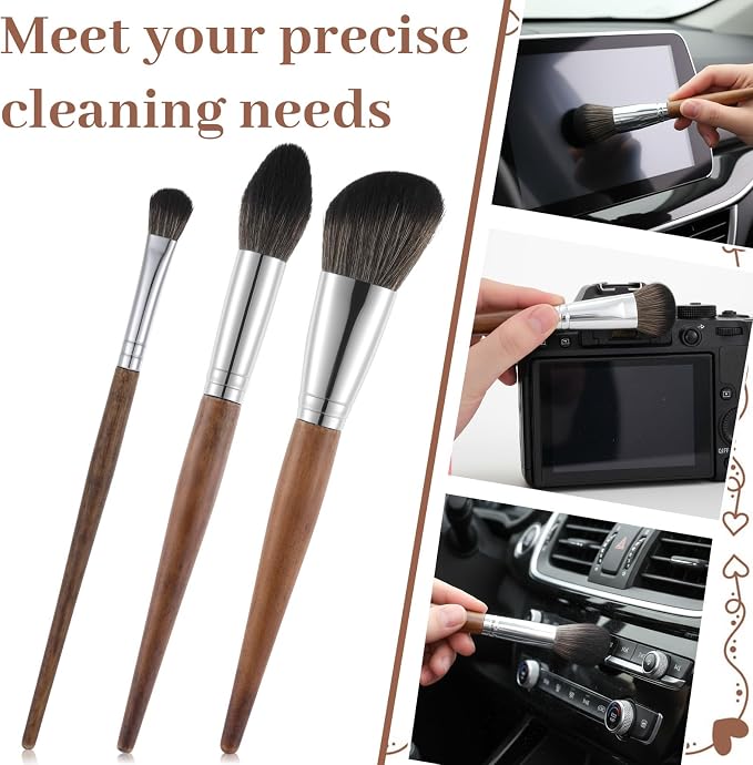 3 PCS Dusting Brush Model Cleaning Brush Brown, Dusting Brush - Image 4