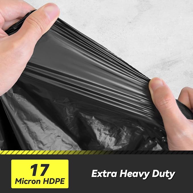 Wowflash 100 Count 17 Micron Extra Heavy Duty 4 Gallon Trash Bags | Sturdy & - Image 3