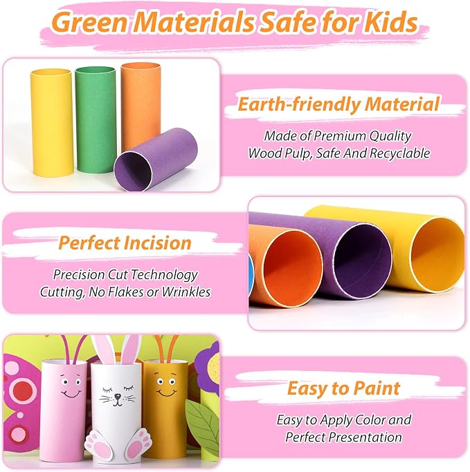 MAPVOLUT 60-Pack Multicolor Cardboard Tubes - Image 4