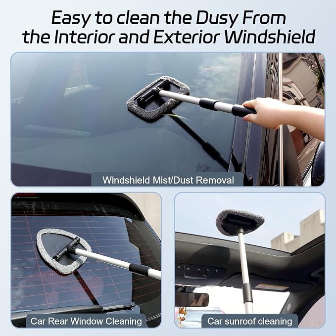Windshield Cleaner Tool, Car Interior Window Cleaning Tool, Car Wash kit - Image 5