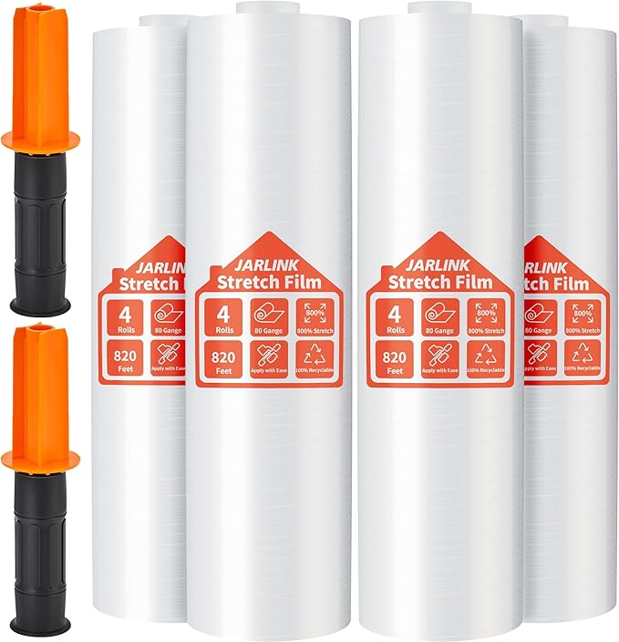 JARLINK Stretch Film, 80 Gauge by JARLINK